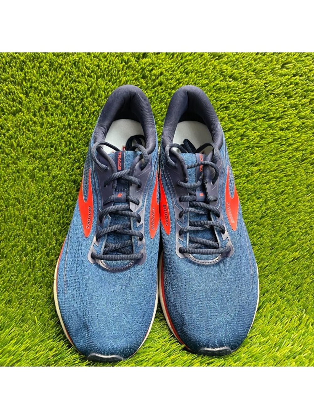 Brooks Trace 2 Mens Size 11.5 Blue Red White Athletic Running Shoes Sneakers - Picture 5 of 10